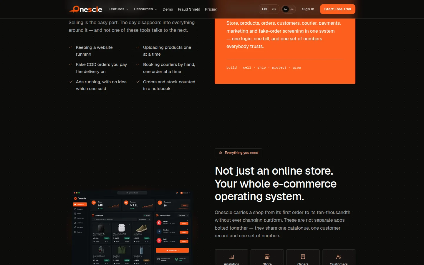 Onescle brings the shop, orders and couriers together