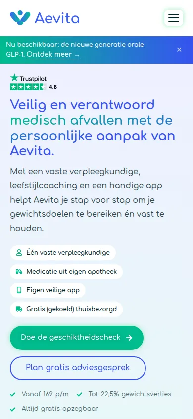 Aevita on mobile