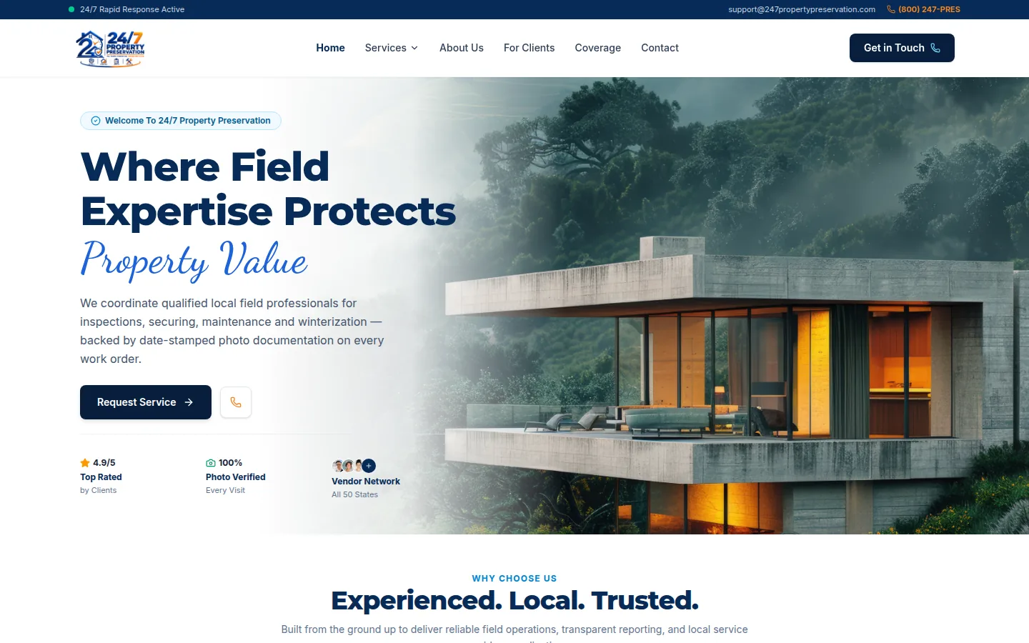 24/7 Property Preservation website