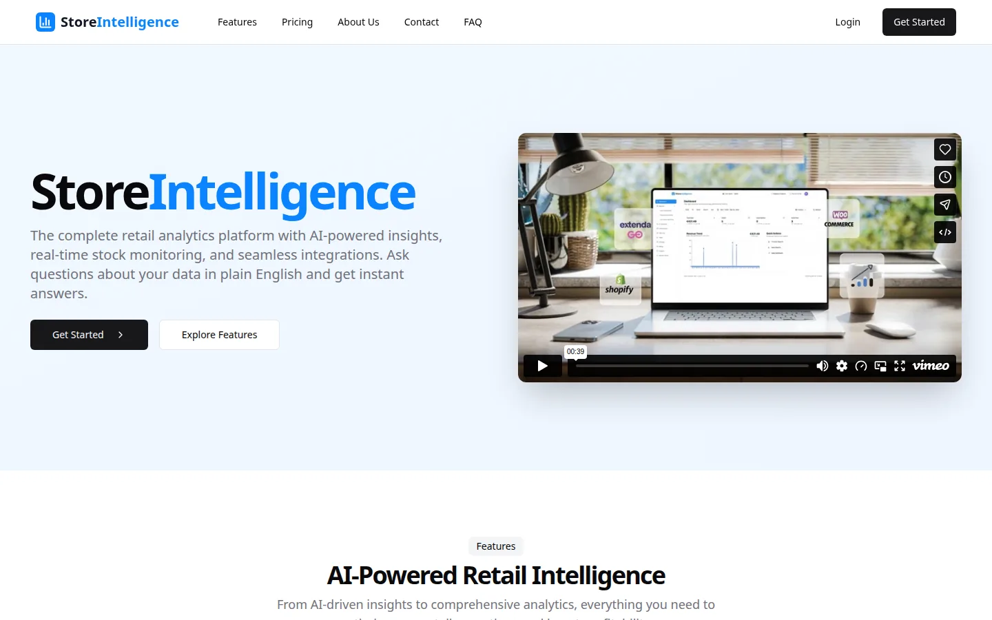 StoreIntelligence website