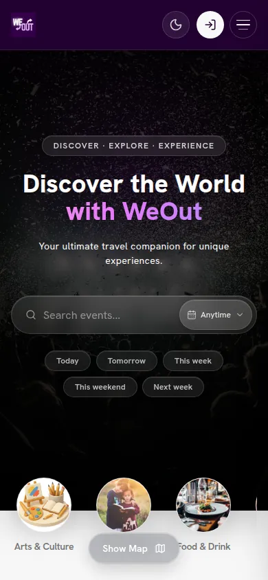 WeOut on mobile